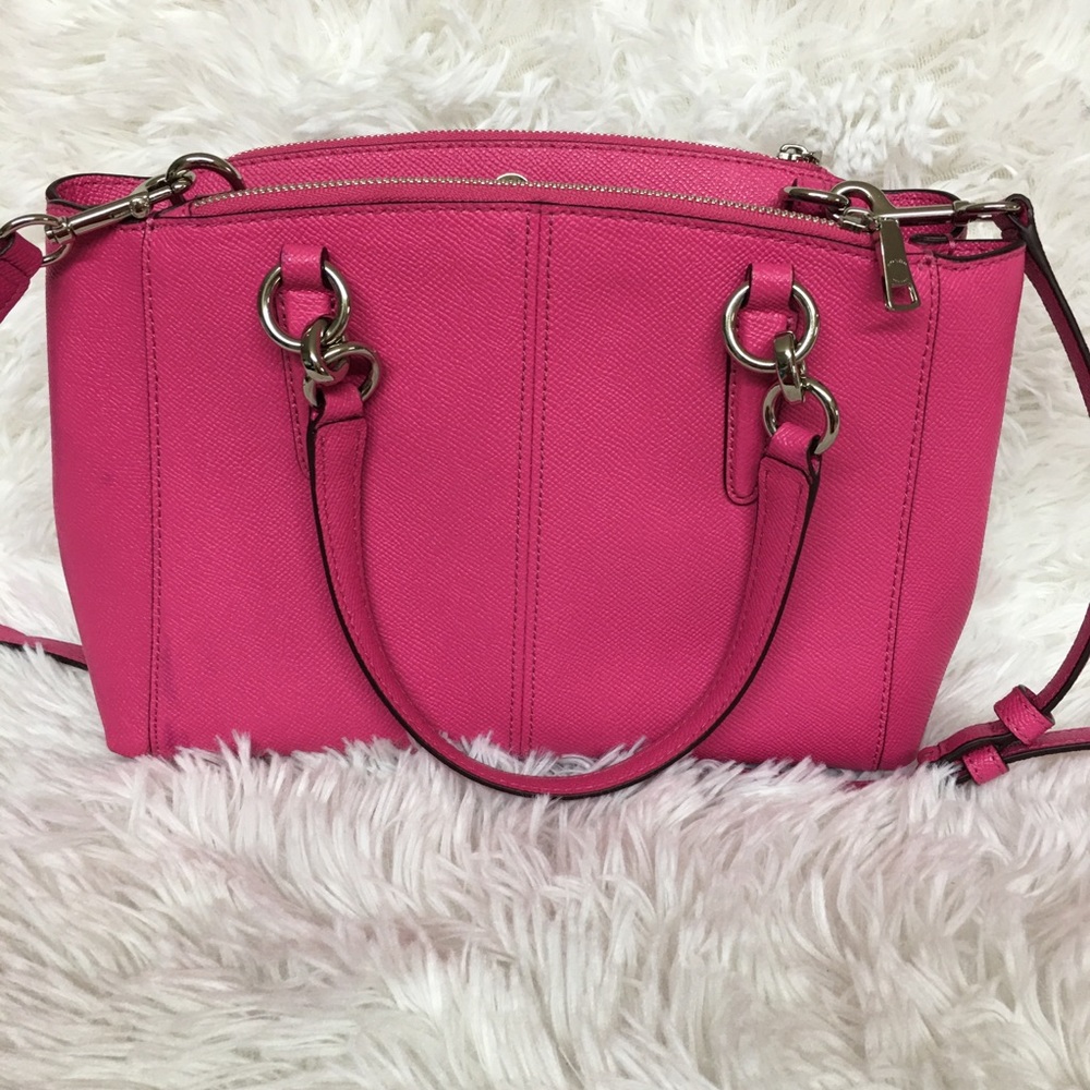SOLD! Coach Bag Bright Pink - Picture 4 of 12